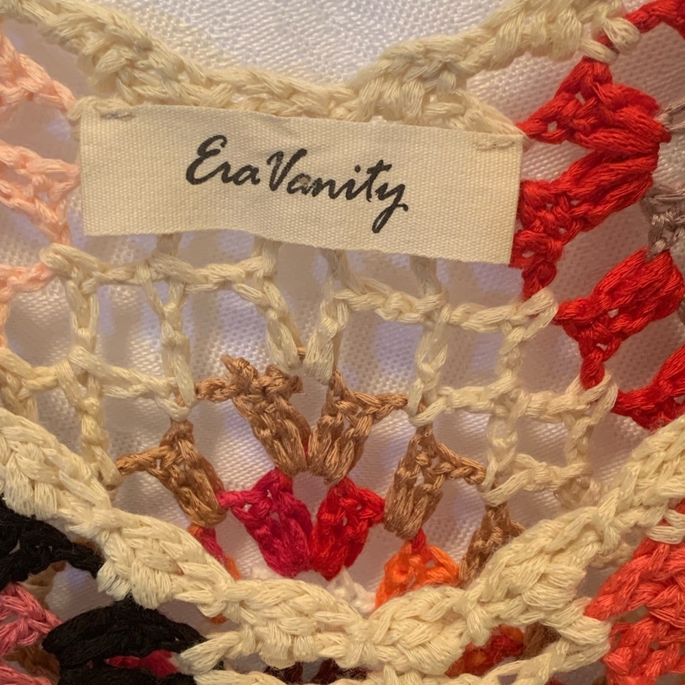Granny square Colorful Crochet Knit tank Top Era Vanity boho festivals hippie - Picture 5 of 12